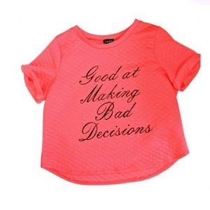 🍁 3/$15 Rue 21  Good at Making Bad Decisions Large